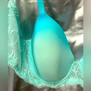 NWT Tiffany blue and teal gradient lace bra 40D